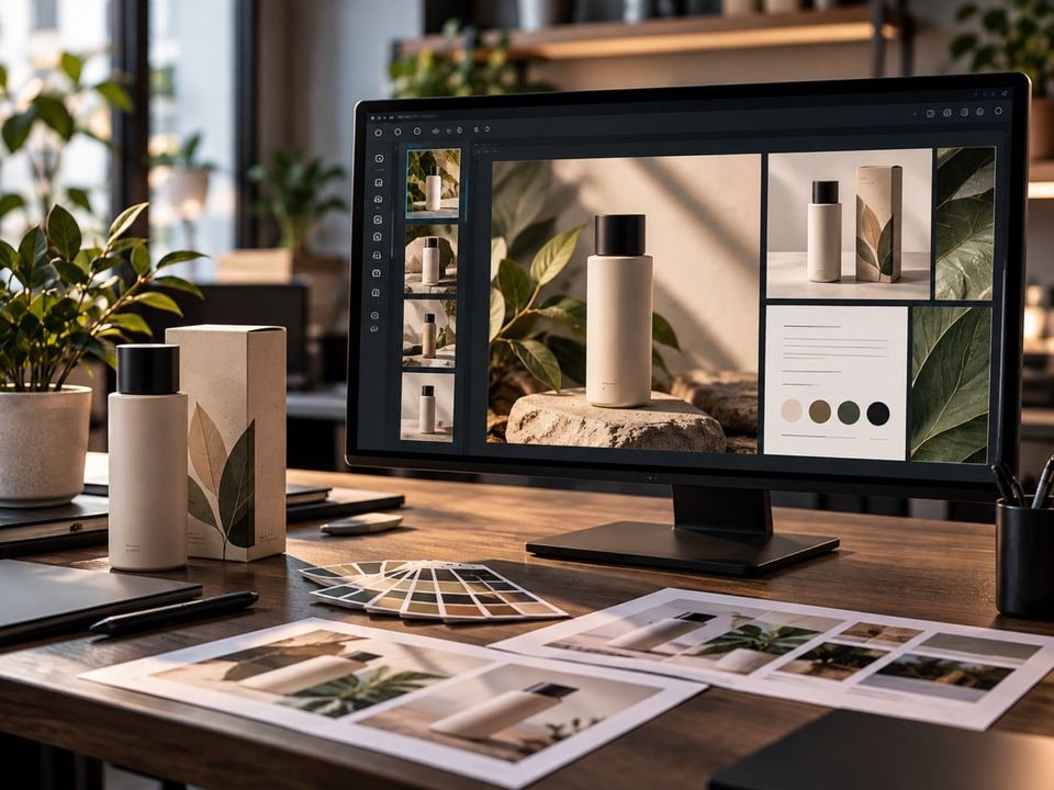 Brand and design system applied across collateral
